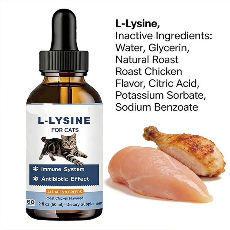 L-Lysine للقطط | مكمل غذائي طبيعي