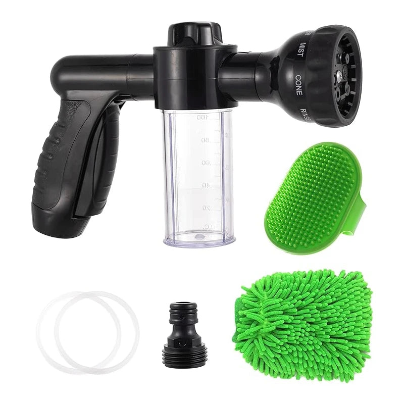 مسدس رش الماء 8 أوضاع مع خزان صابون | Foam Spray Gun