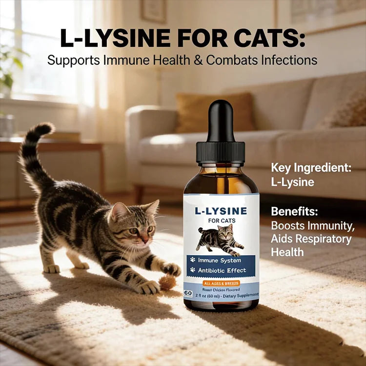 L-Lysine للقطط | مكمل غذائي طبيعي