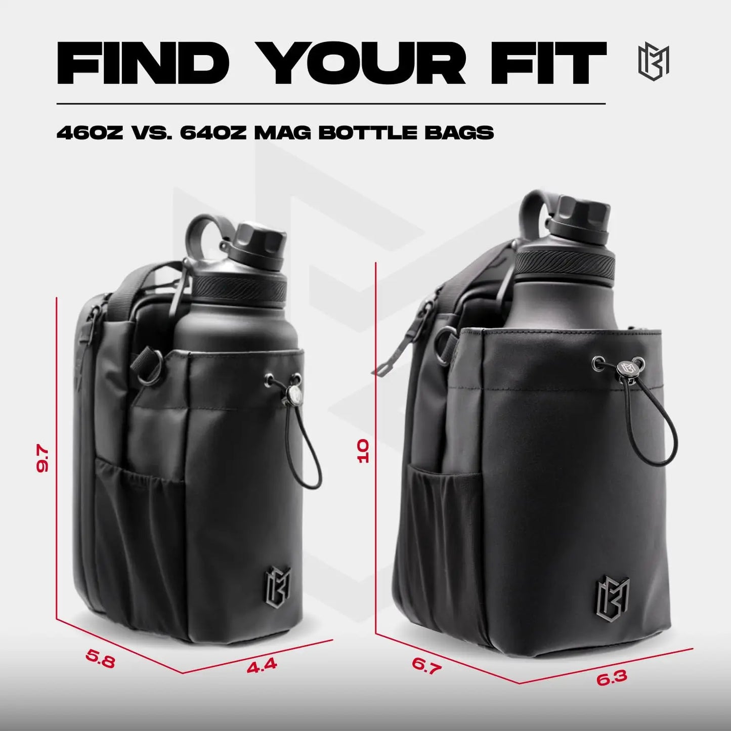 Magnetic Water Bottle Bag - Hands Free Carry - Gym