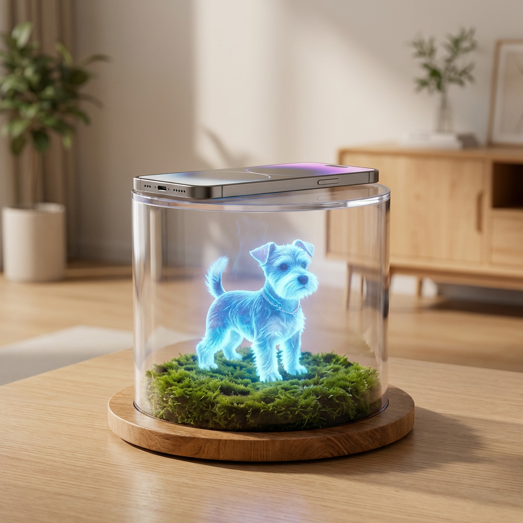 شاحن لاسلكي مع هولوغرام ثلاثي الأبعاد | Hologram Wireless Charger