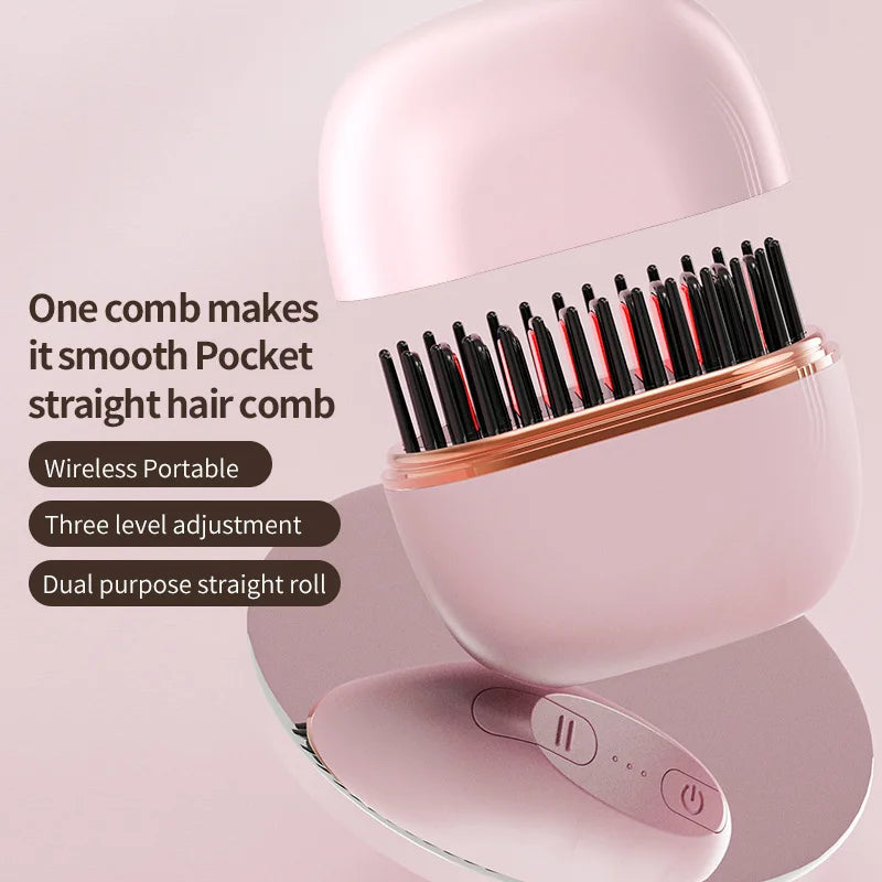 مشط تمليس الشعر اللاسلكي HB-208 | Wireless Straight Hair Comb