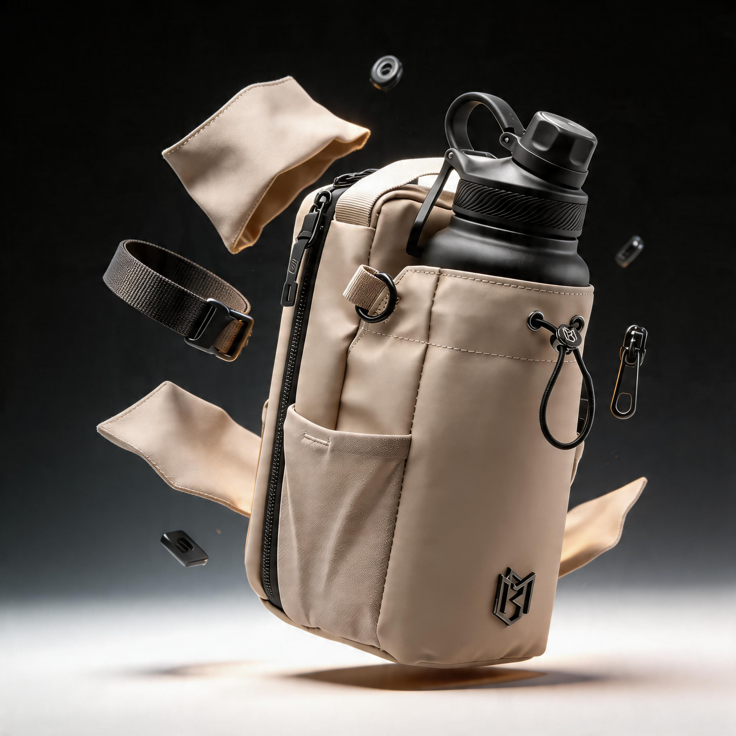 Magnetic Water Bottle Bag - Hands Free Carry - Gym